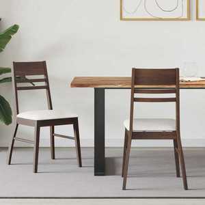 vidaXL Scaune de dining 2 pcs Maro deschis 43 x 54 x 89 cm imagine