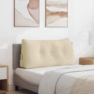 vidaXL Perna pentru spate Crem 100 x 24 x 50 cm țesătură imagine