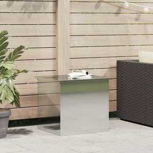 vidaXL Cutie de depozitare exterioară Argintiu 55 x 50, 5 x 50 cm Oțel imagine