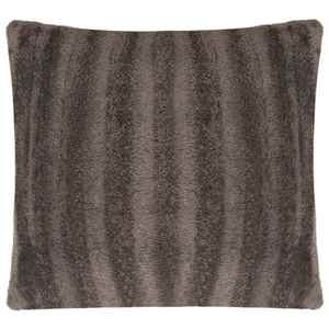 vidaXL Perna decorativă Dungi cu pernă 2 pcs Gri 50 x 50 cm Poliester imagine