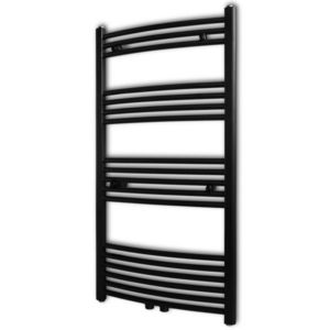 vidaXL Radiator de prosoape Pe perete Negru imagine