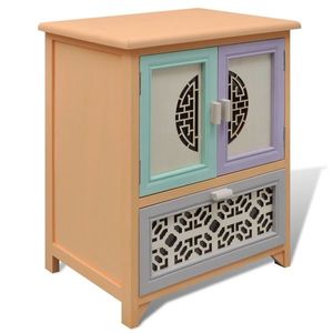 vidaXL Dulap lateral Multicolour 46 x 34 x 55.5 cm Lemn de paulownia imagine