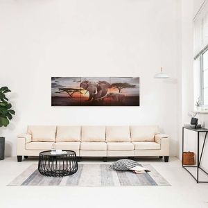 vidaXL Pictură pe pânză Animal Print Multicolour 120 x 40 cm Pânză imagine