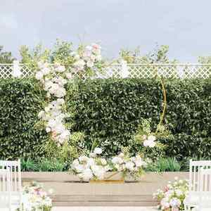 vidaXL Arc de nuntă Auriu 195 x 35 x 211 cm Oțel imagine