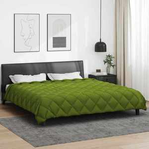 vidaXL Duvet de iarnă Verde 200 x 200 cm Microfibră imagine