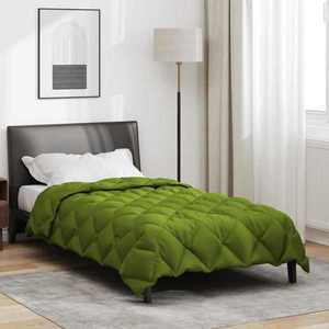 vidaXL Duvet de iarnă Verde 220 x 155 cm Microfibră imagine