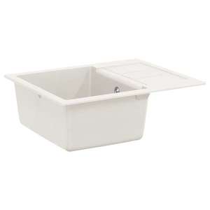 vidaXL Chiuvetă Alb 620 x 500 mm 80% Quartz și 20% Rășină imagine