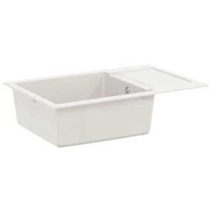 vidaXL Chiuvetă Alb 780 x 500 mm 80% Quartz și 20% Rășină imagine