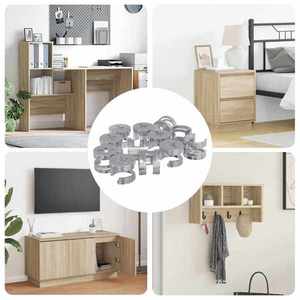 vidaXL Șuruburi cu încuietoare tip cam 12 pcs Argintiu 12 x 10 mm Oțel imagine