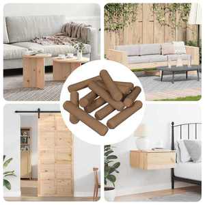 vidaXL Doweluri din lemn 18000 pcs Maro Lemn masiv imagine