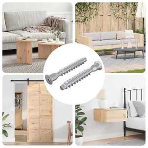 vidaXL Șuruburi confirmat 2 pcs Argintiu Metal imagine