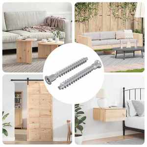 vidaXL Șuruburi confirmat 2 pcs Argintiu Metal imagine