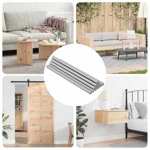 vidaXL Coroană filetată 900 pcs Argintiu Oțel imagine