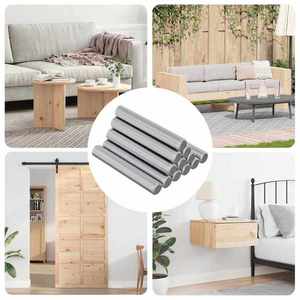 vidaXL Coroană filetată 1000 pcs Argintiu Oțel imagine