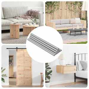 vidaXL Barele cu filet 12 pcs Argintiu M6 x 120 mm (Diametru fir x L) imagine