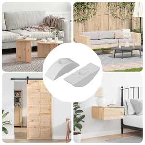 vidaXL Piuliță semilună 2 pcs Alb M6 PP imagine