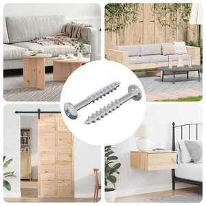 vidaXL Șurub 2 pcs Argintiu 9, 8 x 35 mm Fier imagine