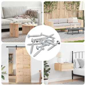 vidaXL Șurub 7792 pcs Argintiu 9, 8 x 35 mm Fier imagine