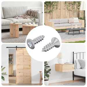 vidaXL Șurub autoforant 2 pcs Argintiu 4 x 12 mm Fier imagine