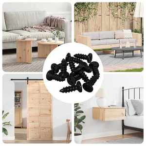 vidaXL Șurub autoforant 12 pcs Negru 4 x 12 mm Fier imagine