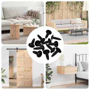 vidaXL Cuie Auto-filetante 16364 pcs Negru 3, 5 x 12 mm Fier imagine