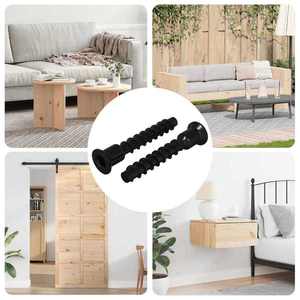 vidaXL Șurub Cap Socket 2 pcs Negru 10 x 40 mm Fier imagine