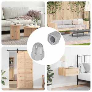 vidaXL Nucă 2 pcs Argintiu M6 x 10 mm Fier imagine