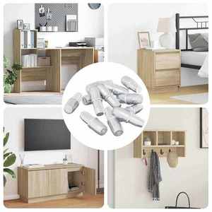 vidaXL Ușă de raft 12 pcs Argintiu 7 x 16 mm Fier imagine