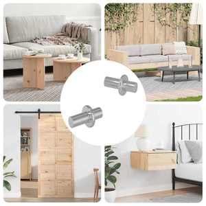 vidaXL Ușă de raft Simplu 2 pcs Argintiu 8, 6 x 8, 6 x 14, 6 mm Oțel imagine