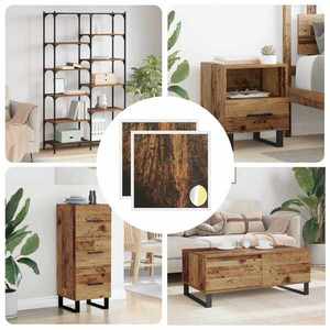 vidaXL Copertă autocolantă pentru șuruburi 2 pcs Lemn vechi imagine