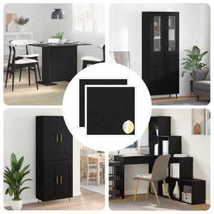 vidaXL Copertă autocolantă pentru șuruburi 2 pcs Negru Ø 20 x 0, 5 mm imagine