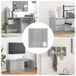 vidaXL Copertă autocolantă pentru șuruburi 12 pcs Gri Sonoma imagine