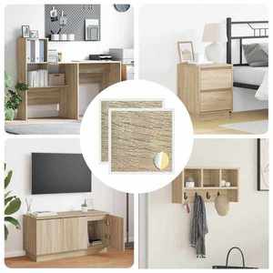 vidaXL Copertă autocolantă pentru șuruburi 2 pcs Stejar Sonoma imagine