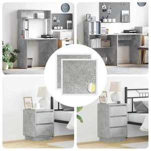 vidaXL Copertă autocolantă pentru șuruburi 2 pcs Gri din beton imagine