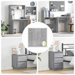 vidaXL Copertă autocolantă pentru șuruburi 12 pcs Gri Sonoma imagine