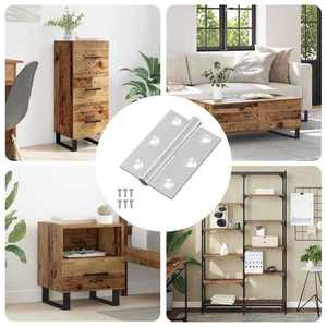 vidaXL Hinge 12 pcs Argintiu 50 x 38 x 1, 3 mm Oțel imagine