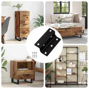 vidaXL Hinge 537 pcs Negru 38 x 17 x 60 mm Fier imagine