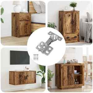 vidaXL Hinge 257 pcs Nichel 26 mm Fier imagine