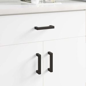 vidaXL Mâner Mobilier 12 pcs Negru 110 x 12 x 36 mm Fier imagine