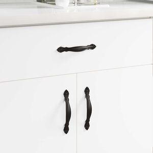 vidaXL Mânere 2 pcs Negru 150 mm Aliaj de zinc imagine