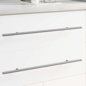 vidaXL Mânere 12 pcs Argintiu 1500 mm Oțel imagine