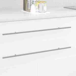 vidaXL Mâner pentru Dulap 12 pcs Argintiu 1700mm Oţel inoxidabil imagine