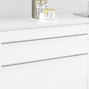 vidaXL Mâner pentru Dulap 12 pcs Argintiu 0 Oţel inoxidabil imagine