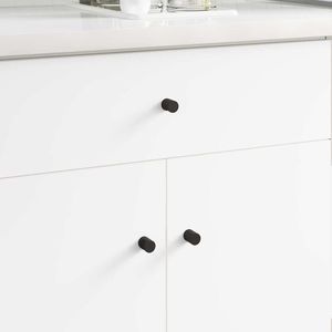 vidaXL Mânere pentru dulap 968 pcs Negru Fier imagine