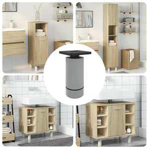 vidaXL Picioare de mobilă Ajustabil 12 pcs Alb 64 x 64 x 100 mm PP imagine