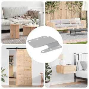 vidaXL Culoar de montare la nivel 12 pcs Argintiu 75 x 66 mm Oțel imagine