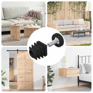 vidaXL Nivelatoare de mobilă Ajustabil 12 pcs Negru M6 PP imagine