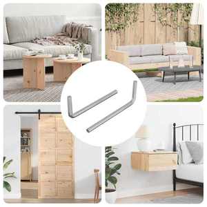 vidaXL Cheie Hexagonală 2 pcs Argintiu 32 x 86 mm Oțel imagine