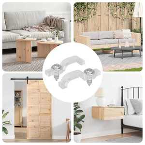 vidaXL Clipuri LED pentru Strip 2 pcs Transparent 2 x 1 x 0.5 cm imagine