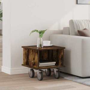 vidaXL Support TV Stejar fumuriu 37 x 35 x 35 cm Lemn compozit imagine